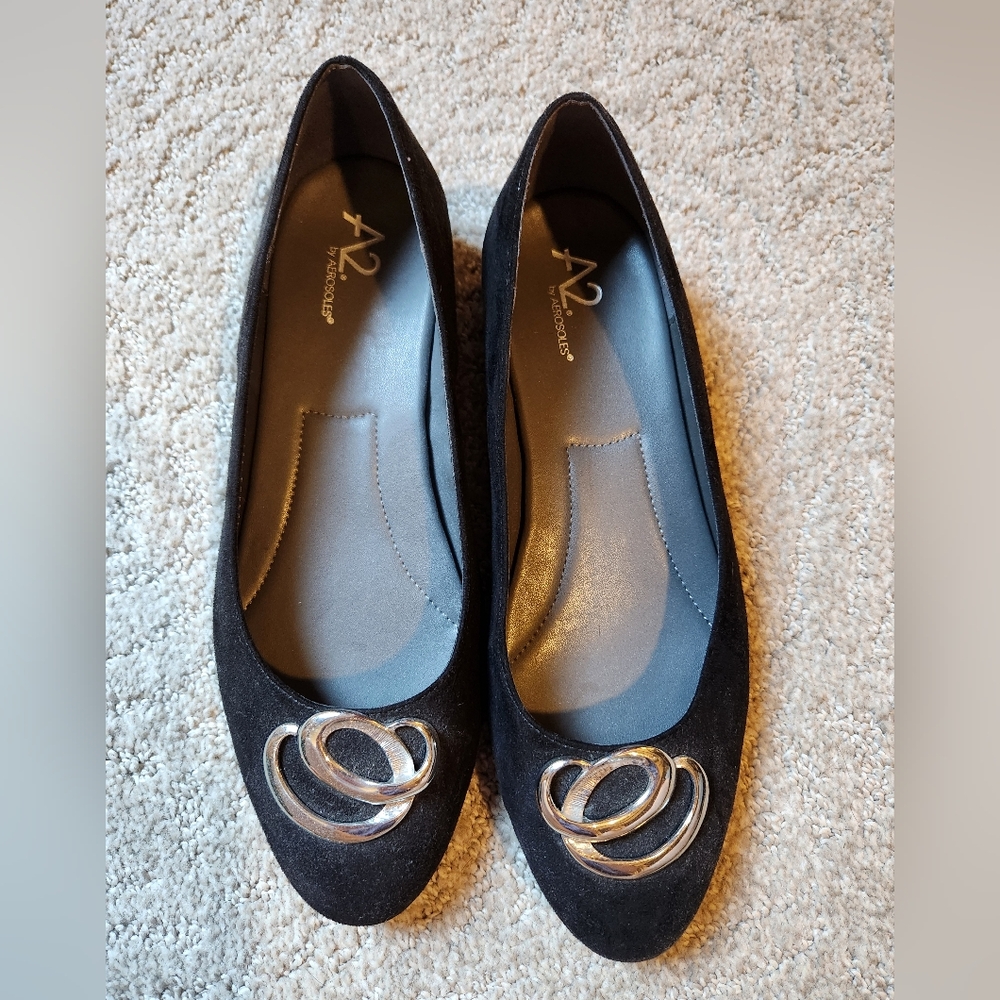 Aerosoles A2 black flats size 8
